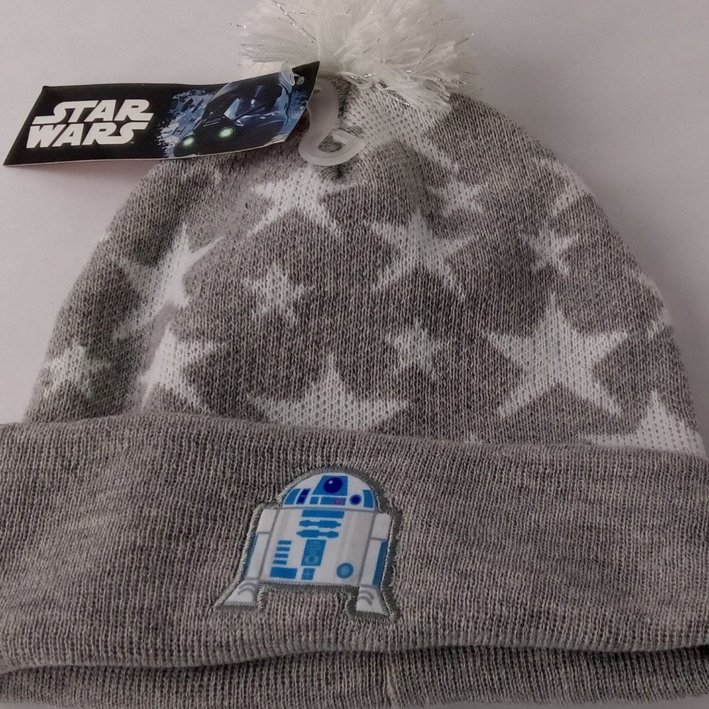 Disney Star Wars Girls Beanie Hat W/ R2-D2